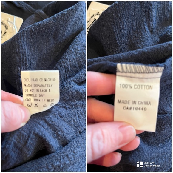 Pasha Navy Summer Tunic NWT Size M  B005 - Picture 9 of 9